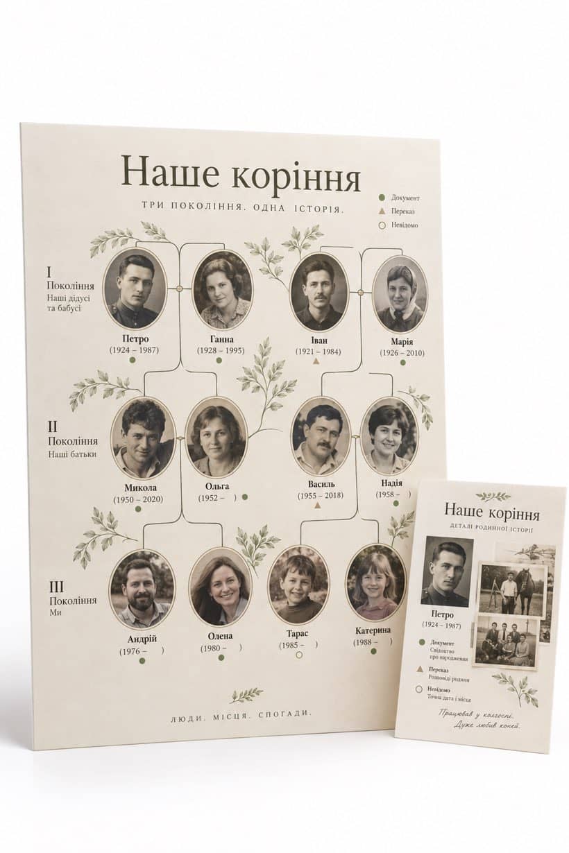 Сімейне дерево — приклад персоналізації