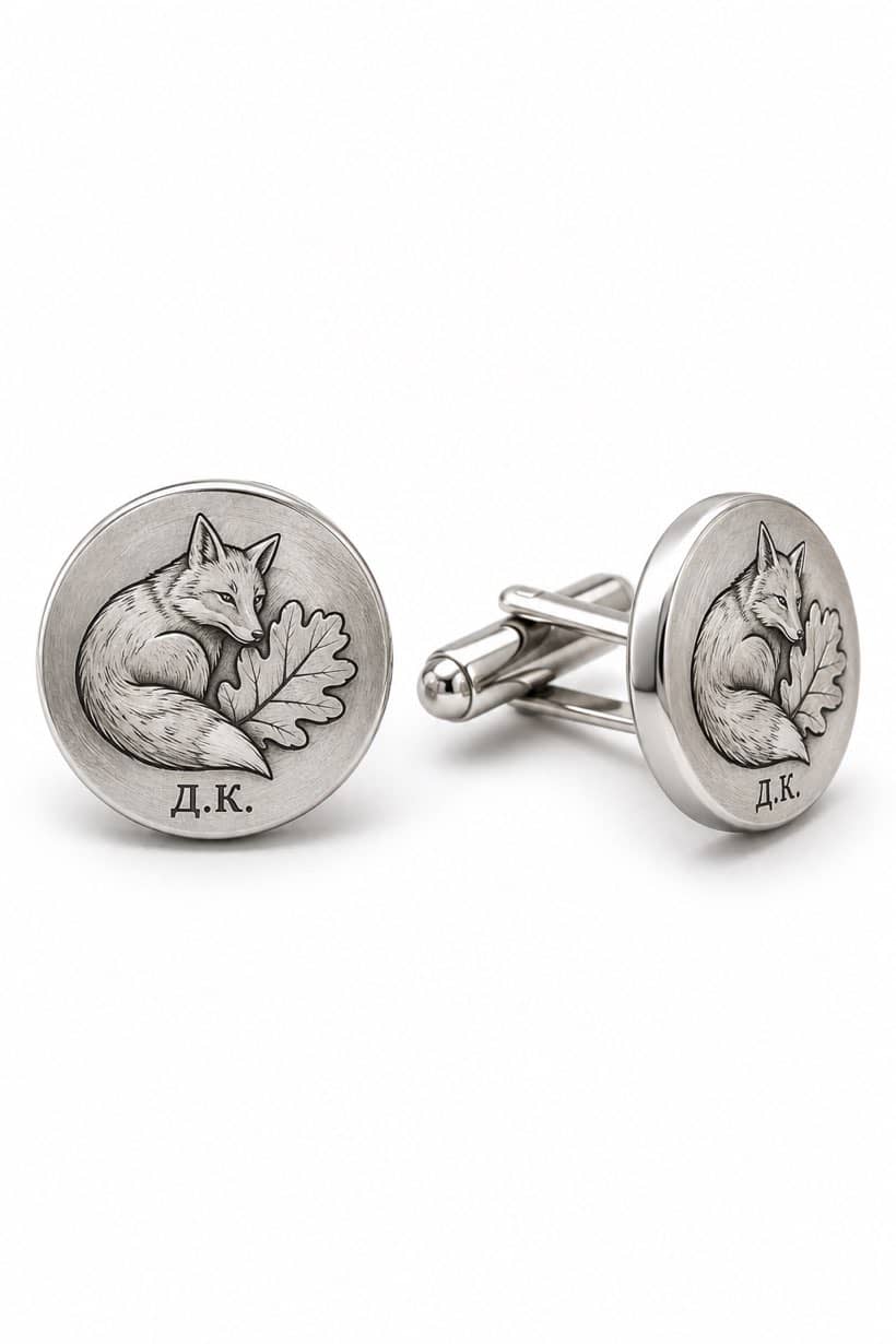 Запонки з авторською графікою — приклад персоналізації