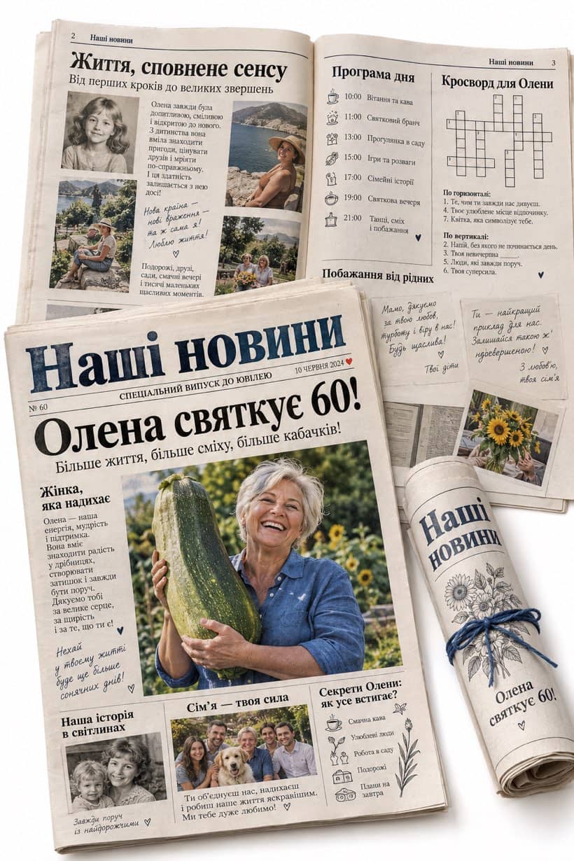 Газета события — пример персонализации